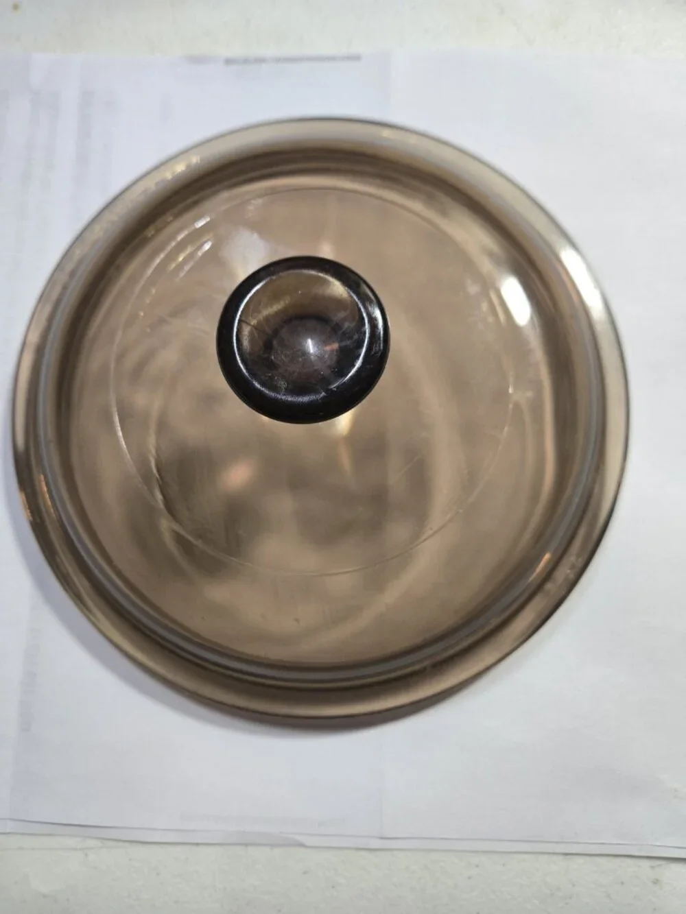 Pyrex Amber Lid- 37 Pyrex V1C- Vision Corning Ware Replacement 6.5 Inch
